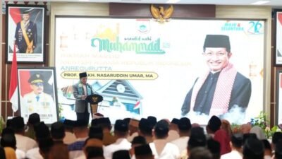 Hadiri Maulid Nabi, Menag Nasaruddin Umar Puji Kemajuan Sulbar