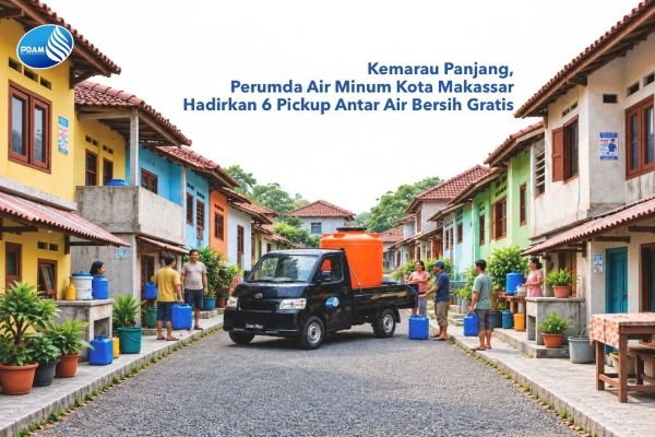 PDAM Makassar Siagakan 6 Pickup, Distribusi Air Bersih Menjangkau Lorong Sempit