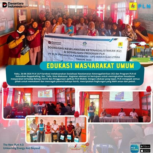 PLN ULP Karebosi Edukasi Warga Rappokalling Makassar tentang Keselamatan Ketenagalistrikan
