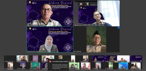 Webinar Kurikulum Berbasis Cinta, DPW PGMI Sulsel Buat Rencana Pembelajaran Berbasis AI