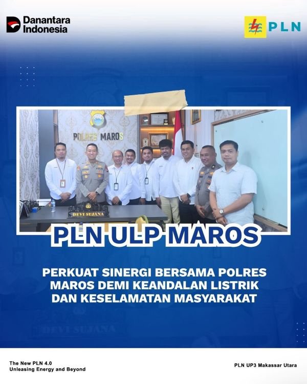 PLN ULP Maros Perkuat Sinergi Bersama Polres Maros Demi Keandalan Listrik dan Keselamatan Masyarakat