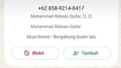 Waspada! Nomor WhatsApp Palsu Catut Nama Kadis Kominfo Sulbar
