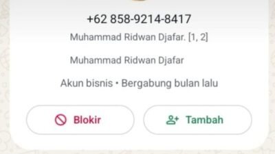 Waspada! Nomor WhatsApp Palsu Catut Nama Kadis Kominfo Sulbar