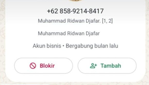 Waspada! Nomor WhatsApp Palsu Catut Nama Kadis Kominfo Sulbar