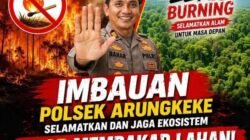 Cegah Karhutla, Kapolsek Arungkeke Tegaskan Larangan Membakar Lahan dan Ancam Sanksi Pidana
