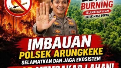 Cegah Karhutla, Kapolsek Arungkeke Tegaskan Larangan Membakar Lahan dan Ancam Sanksi Pidana