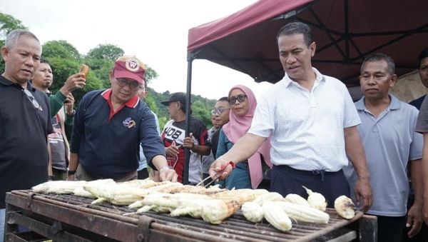 Bupati Chaidir Syam Dampingi Menteri Pertanian RI Kunjungi Lokasi Budidaya Jagung di Maros