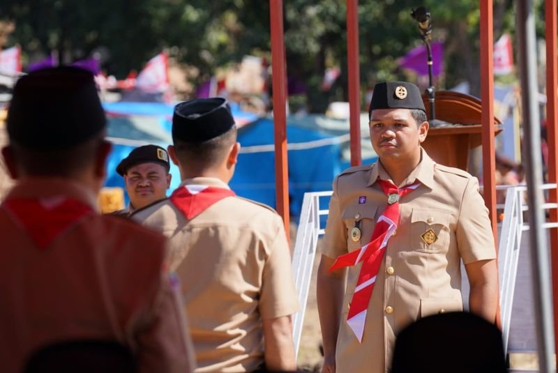 Bupati Bantaeng Pimpin Apel Hari Pramuka ke-65, Teguhkan Komitmen Cetak Generasi Berkarakter