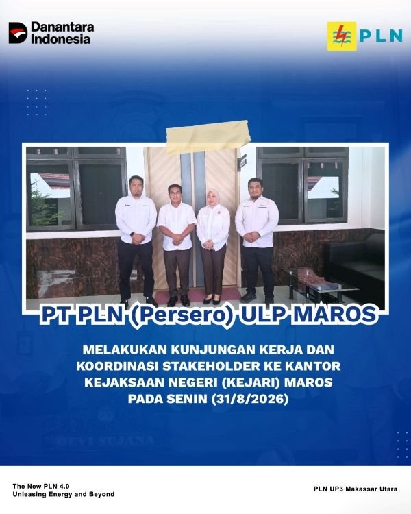 PLN ULP Maros Gandeng Kejari Perkuat Keamanan dan Keandalan Listrik