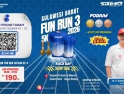 HUT ke-22 Sulbar Fun Run 3 Bidik 810 Pelari Siapkan Hadiah dan Doorprize