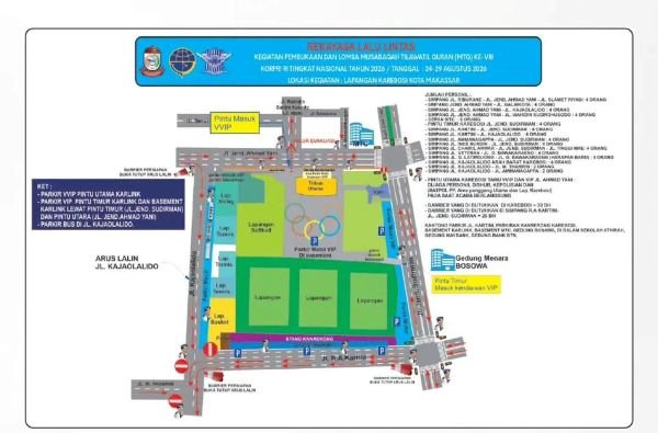 MTQ VIII KORPRI Nasional 2026 di Makassar, Pemkot Siapkan 7 Titik Parkir
