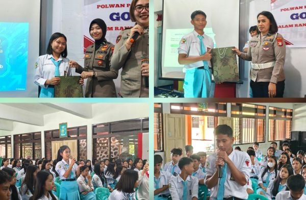 Polwan Polres Toraja Utara Edukasi Pelajar tentang Medsos dan Bullying